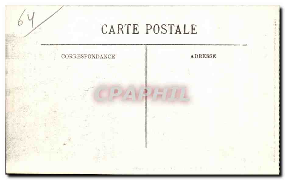 CPA Pau La Place Royale Hotel de Ville et Cercle Anglais — Rückseite