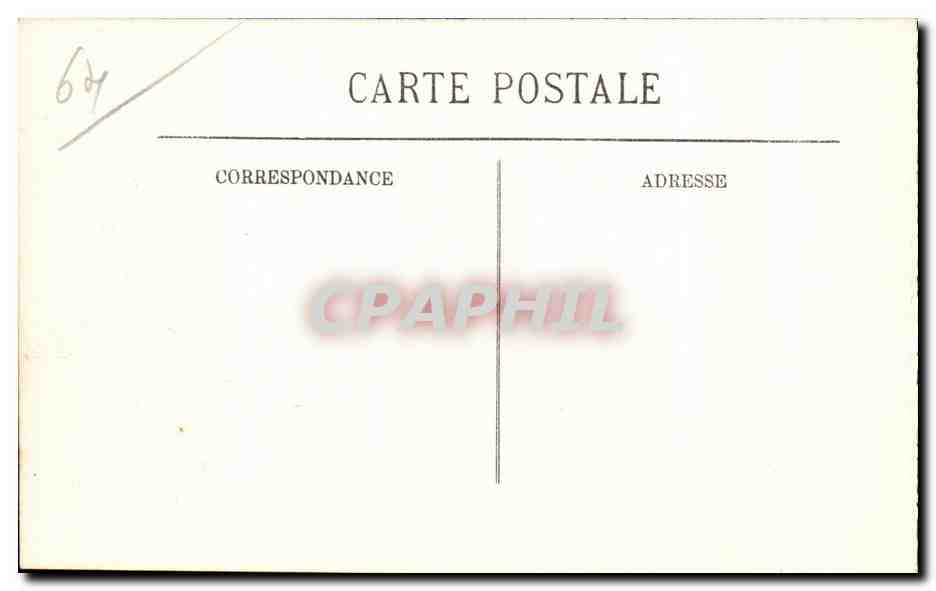 CPA Pau La Montee de la Gare Tramway — Rückseite