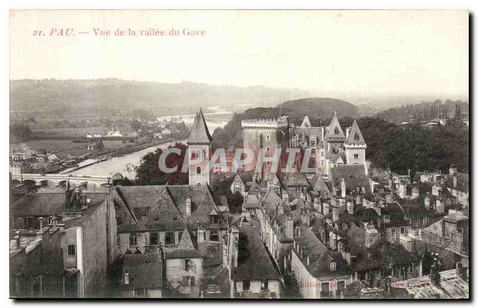 Pau — Vue de la vallée du Gave — Édition de Pau