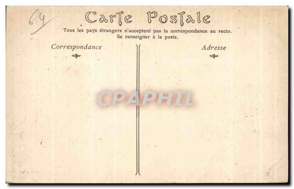 CPA Biarritz Cote des Basques Villa du Baron de l Epee — Verso