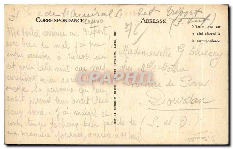 CPA Le Treport Le Casino Et L Entree Du Port Tennis — Rückseite
