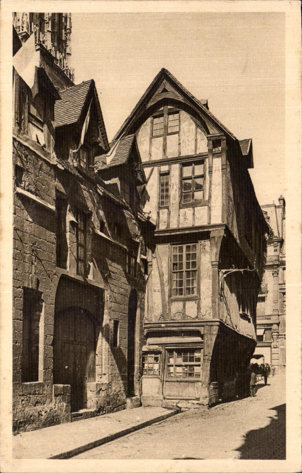 CPA La Douce France Rouen Vieilles Maisons rue Saint Romain