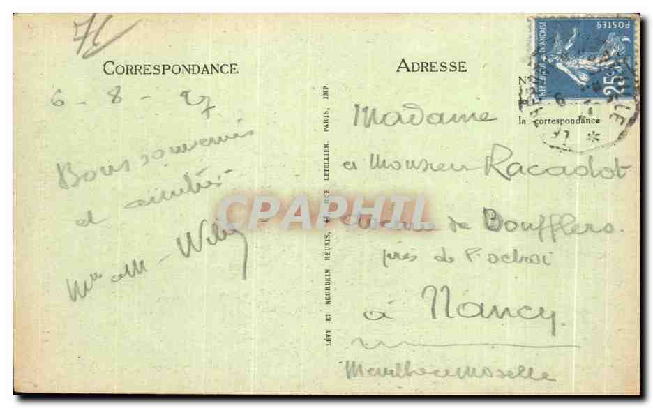 CPA Le Treport La jetee et le Phare Bateau  — Rückseite