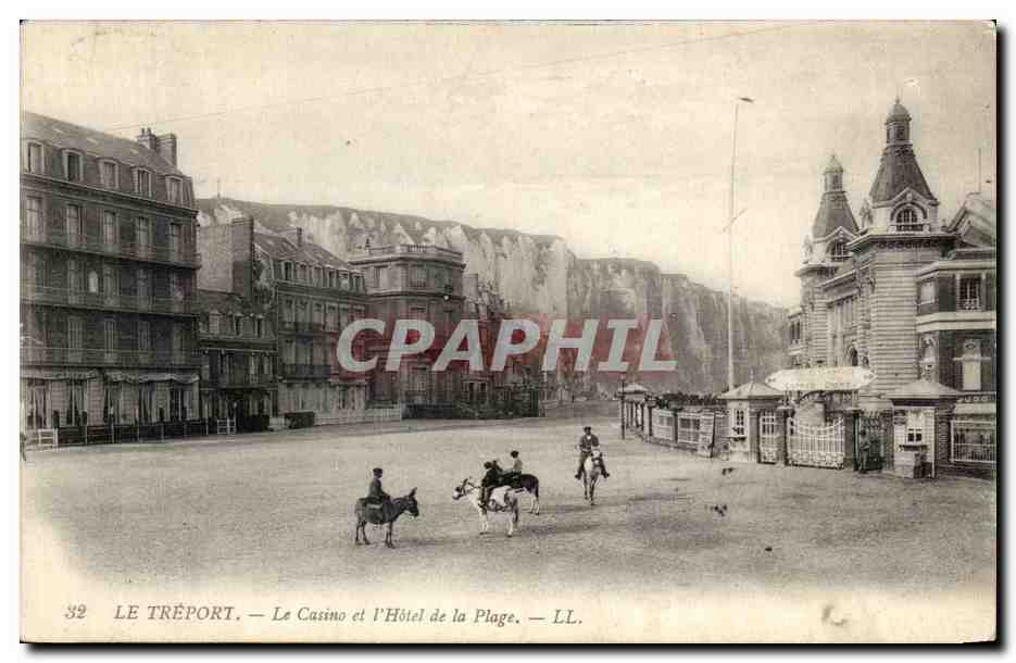CPA Le Treport Le Casino et Hotel de la Plage Ane Donkey