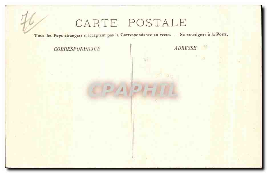 CPA Le Treport Le Port a Maree basse Bateaux  — Rückseite
