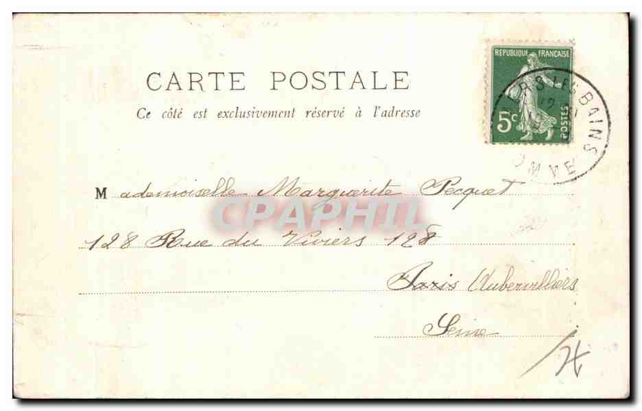 CPA Le Treport La Chapelle des Neuvaines — Rückseite