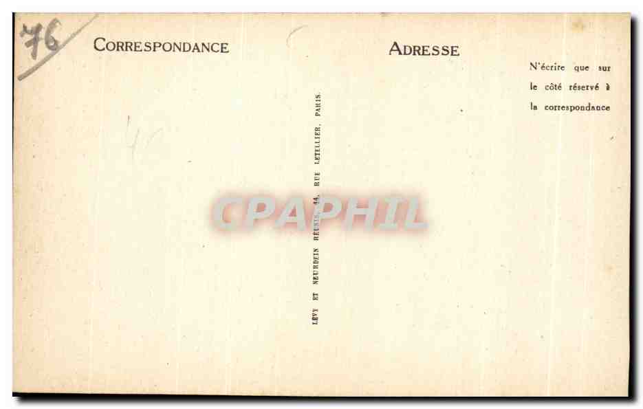 CPA Dieppe Vue vers I Hotel et Metropole — Rückseite