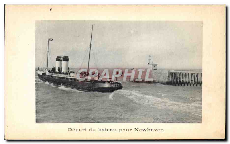 CPA Dieppe Depart du bateau pour Newhaven 