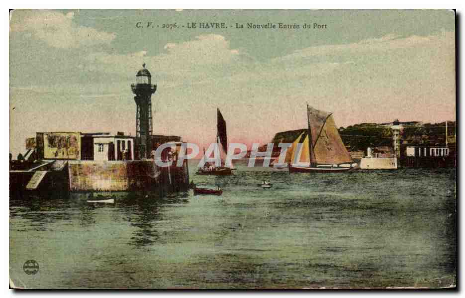 CPA Le Havre La Nouvelle Entree du port Bateau