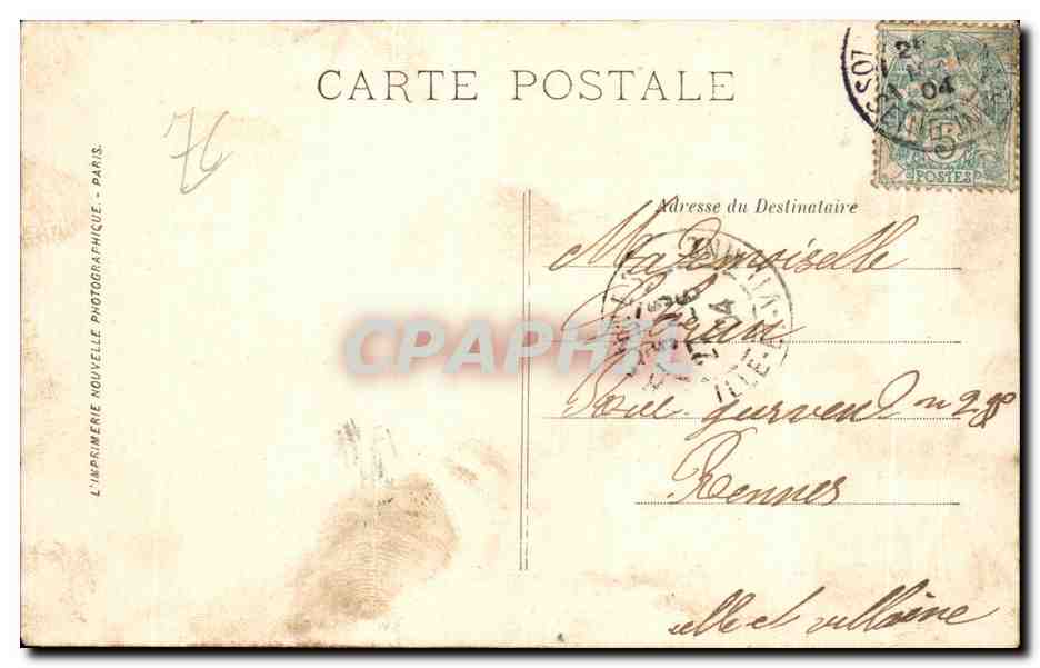 CPA Rouen Ensemble du Pont Transbordeur — Rückseite