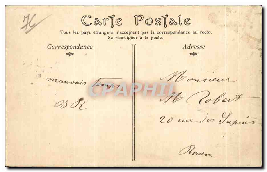 CPA Ouvriere de Rouen 1820 Folklore Costume Anciens costumes normands — Verso