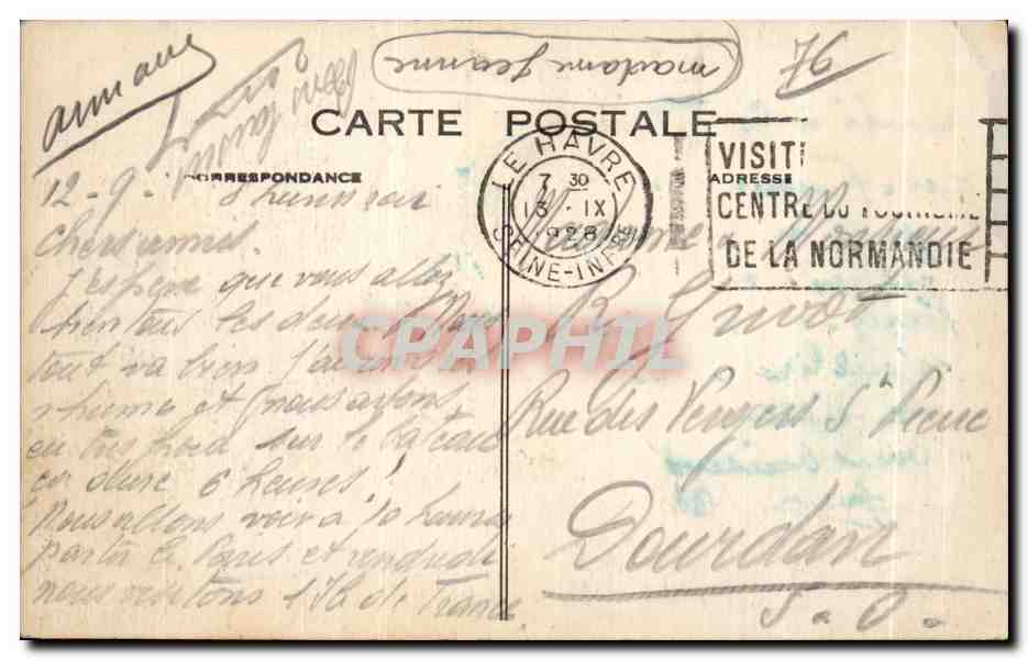 CPA Le Havre La Jetee a I Heure de la Maree Bateau — Rückseite