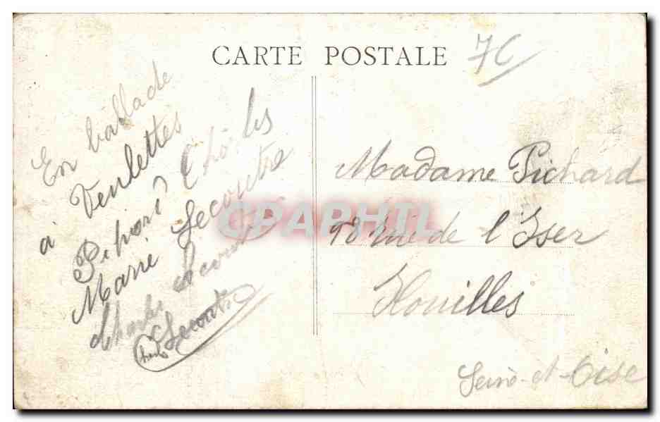 Veulettes (S.-Inf.) — La Plage, le Casino et la Falaise du Catelier — coll. Lacosta — Verso