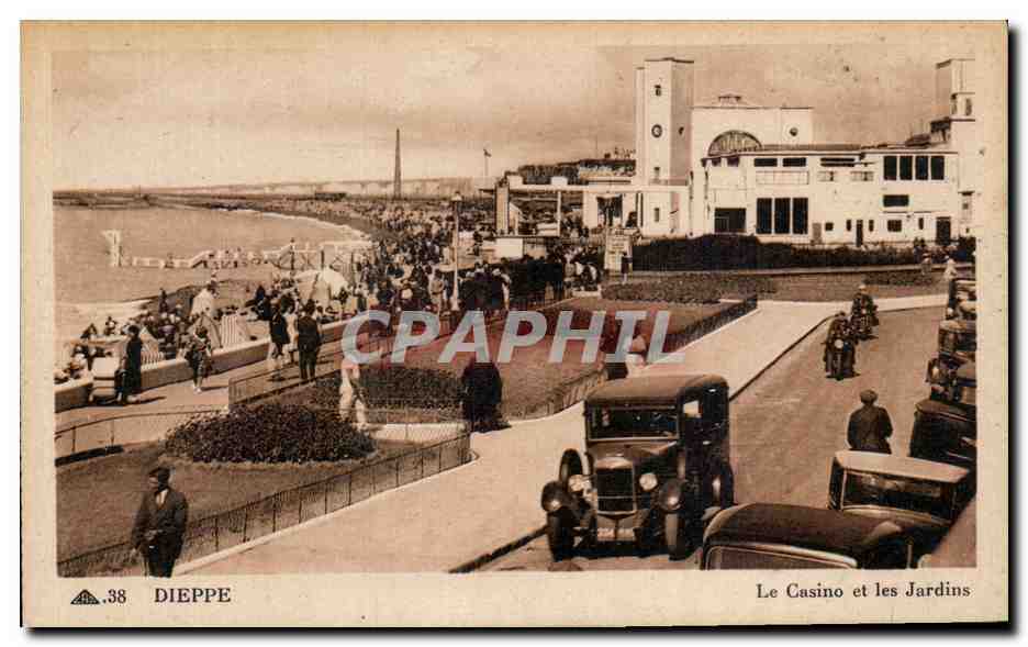 CPA Dieppe Le Casino et les Jardins