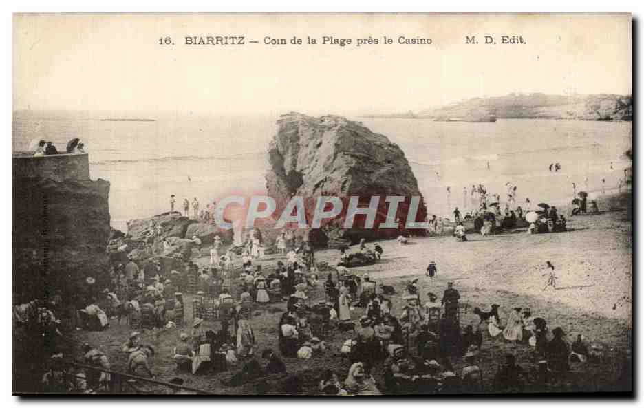 CPA Biarritz coin de la Plage pres le casino