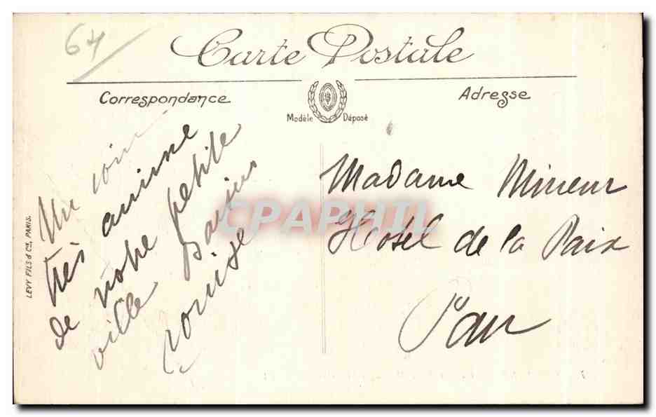 CPA bayonne Vue Pont Mayou et la Citadelle — Rückseite