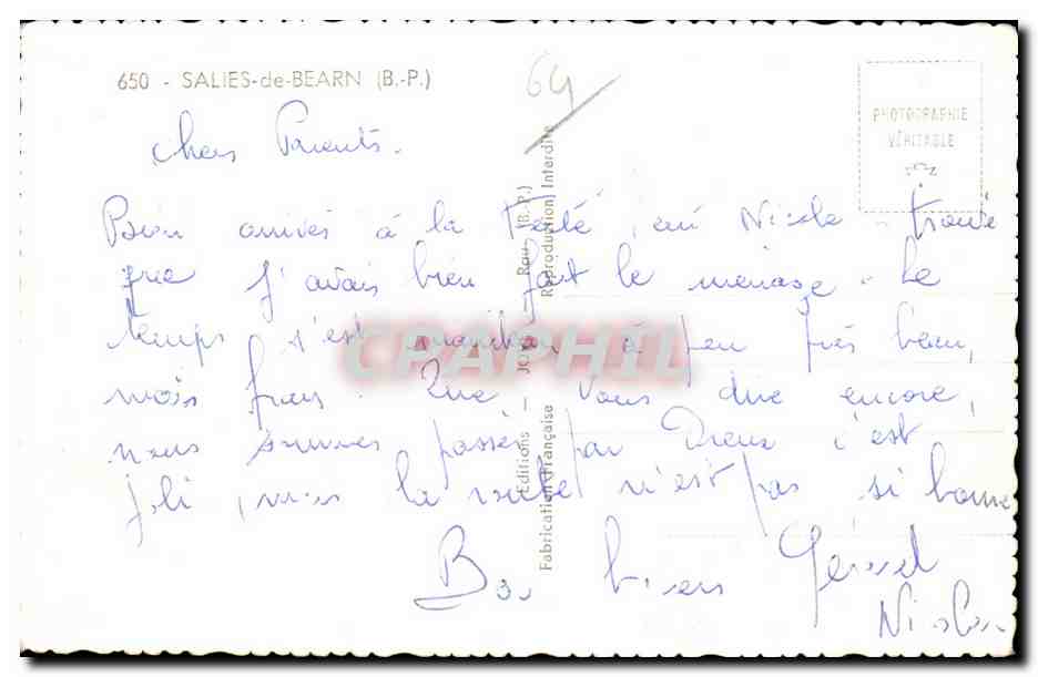 Salies-de-Béarn — Souvenir — Éditions Françaises — Rückseite