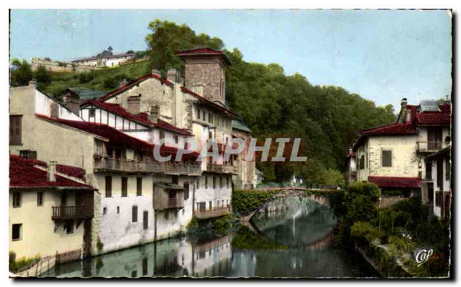 Saint-Jean-Pied-de-Port — Vista de las casas sobre la Nive — Cap