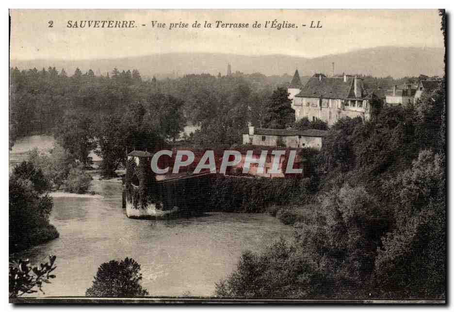 CPA Sauveterre Vue prise de la Terrasse de I Eglise