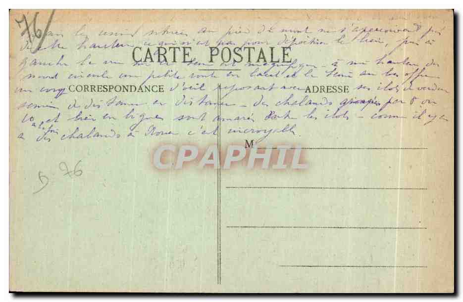 CPA Rouen Vue generale prise du cote de Bonsecours — Verso
