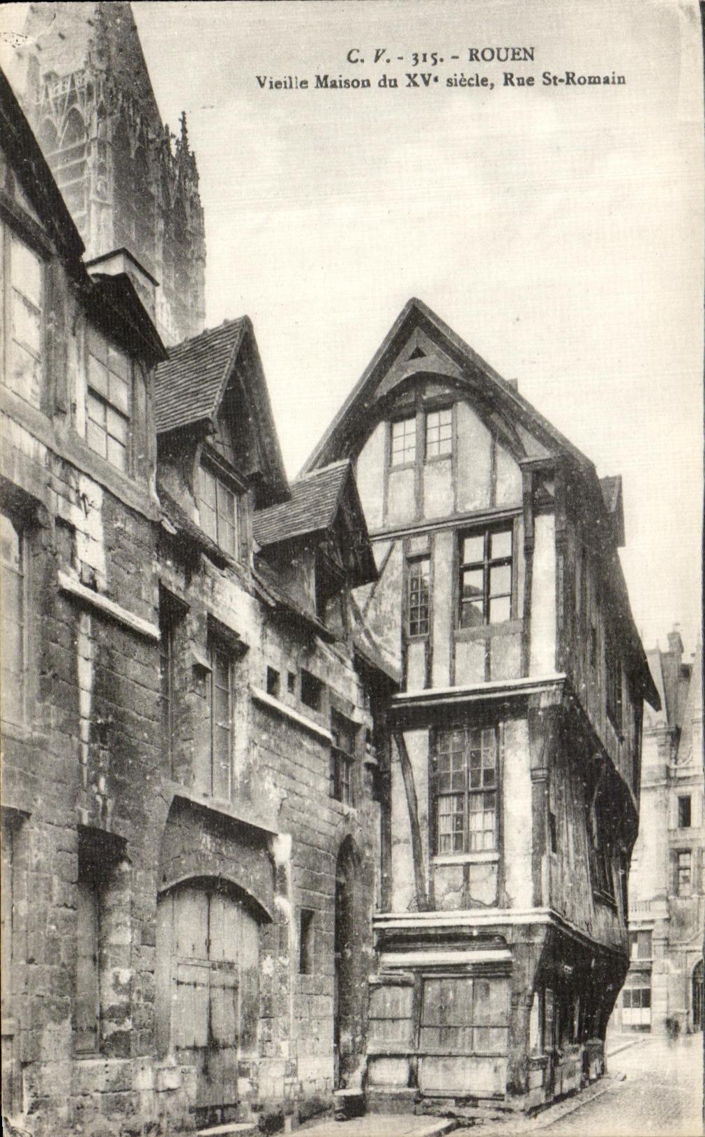 CPA Rouen Vieille Maison du siecle Rue Romain