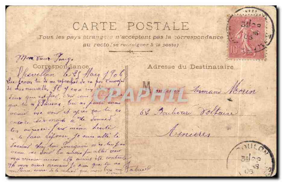 CPA Fantaisie Fleurs Roses Femme — Verso