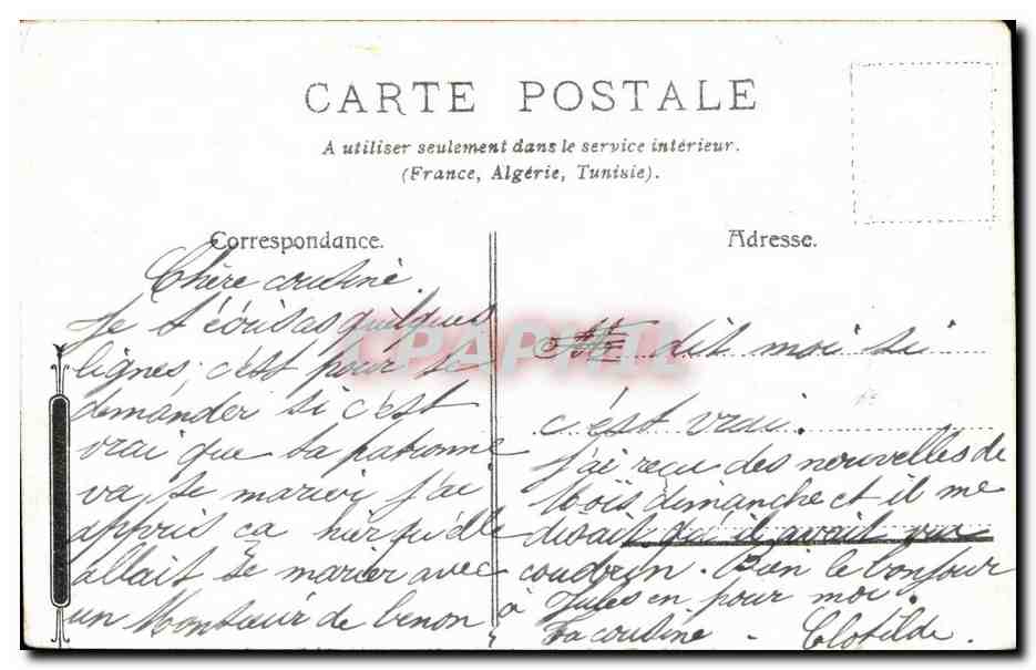 CPA Fantaisie Rose Votre Pensee Ma Fait Bien Plaisir — Back