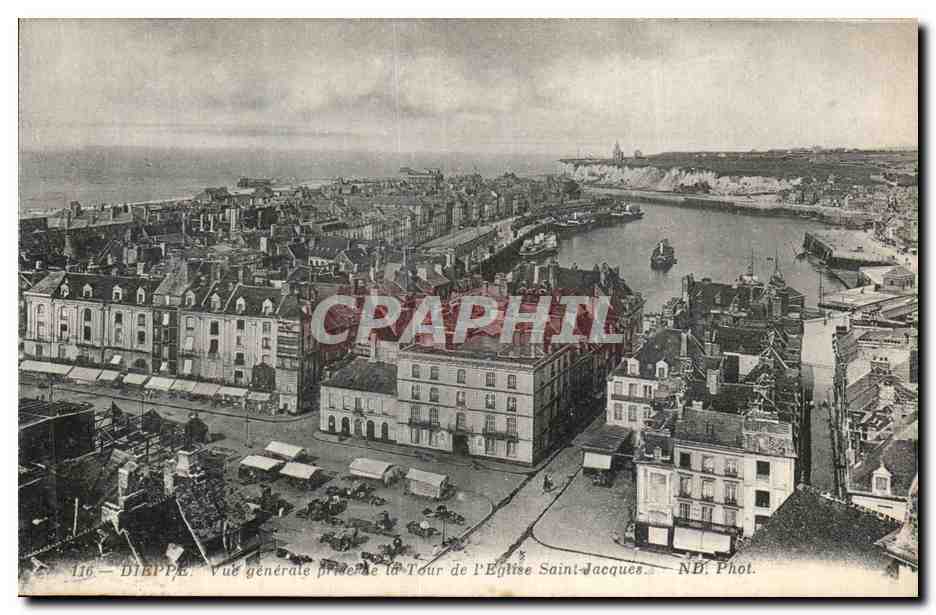 CPA Dieppe Vue generale prise de la Tour de I Eglise Saint Jacques