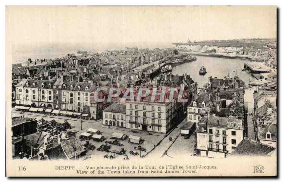 CPA Dieppe Vue generale Prise de la Tour de I Eglise Saint Jacques