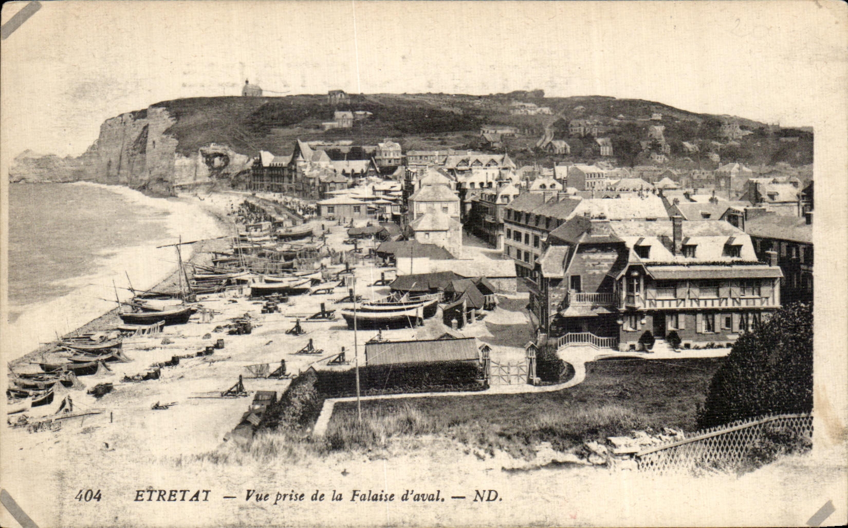 CPA Etretat Vue Prise de la Falaise d aval