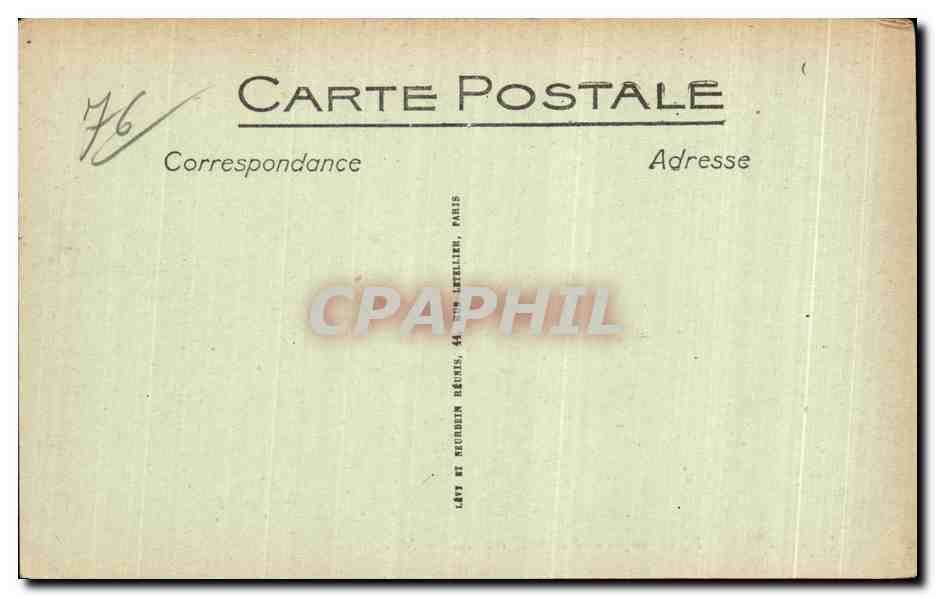 CPA Etretat Vue Prise de la Falaise d aval — Rückseite