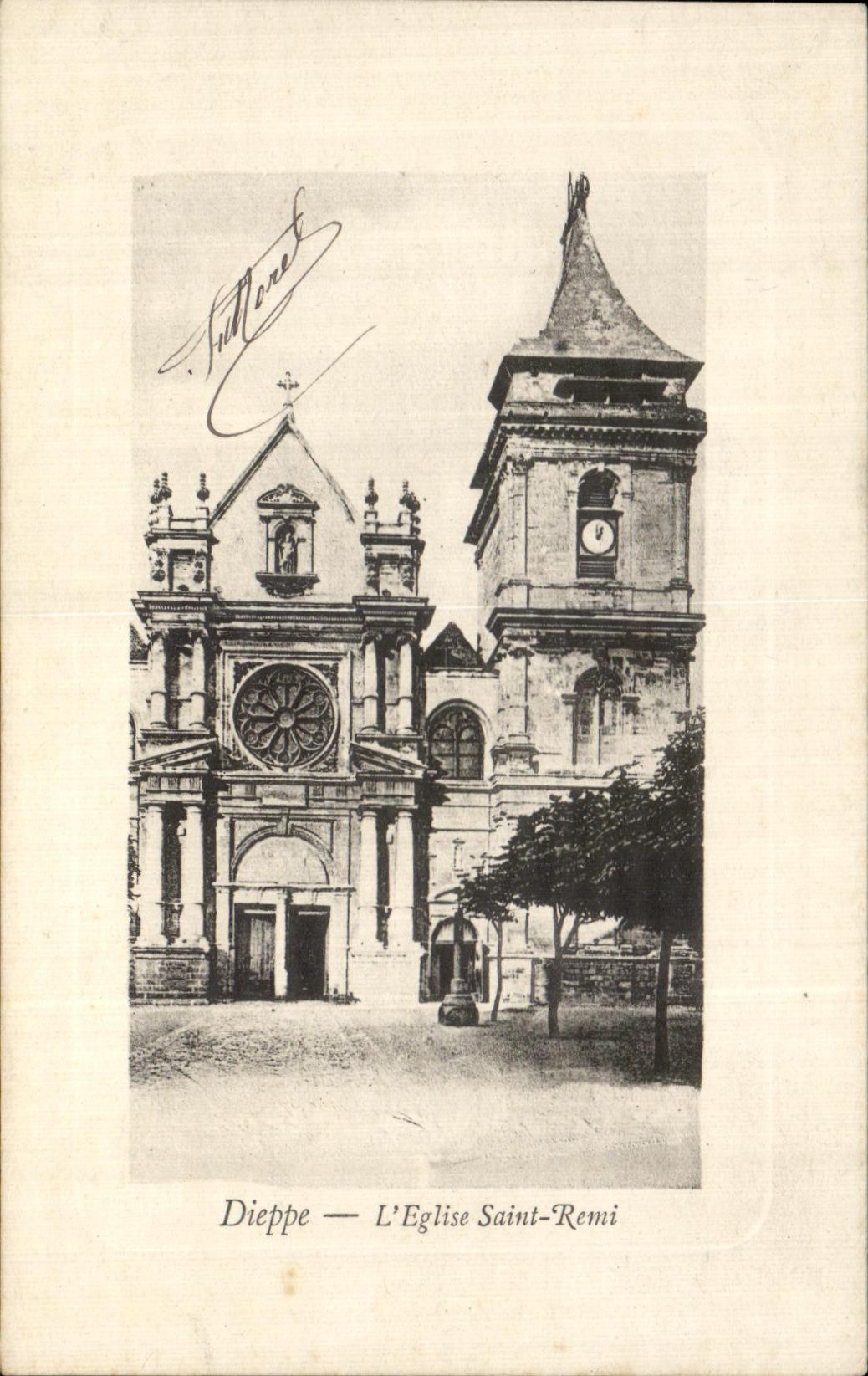 CPA Dieppe L Eglise Saint Remi