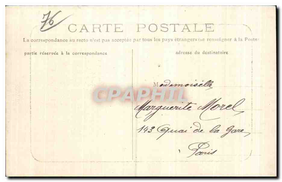 CPA Dieppe L Eglise Saint Remi — Rückseite