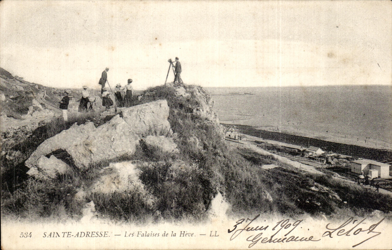 CPA Saint Adresse Les Falaises de la heve