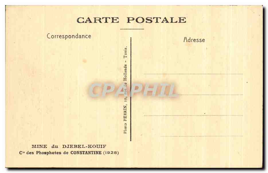 Chapelle du Kouif — 19e Chemin de Croix — Jésus tombe par terre pour la seconde fois — Cie des Phosphates de Constantine — Verso