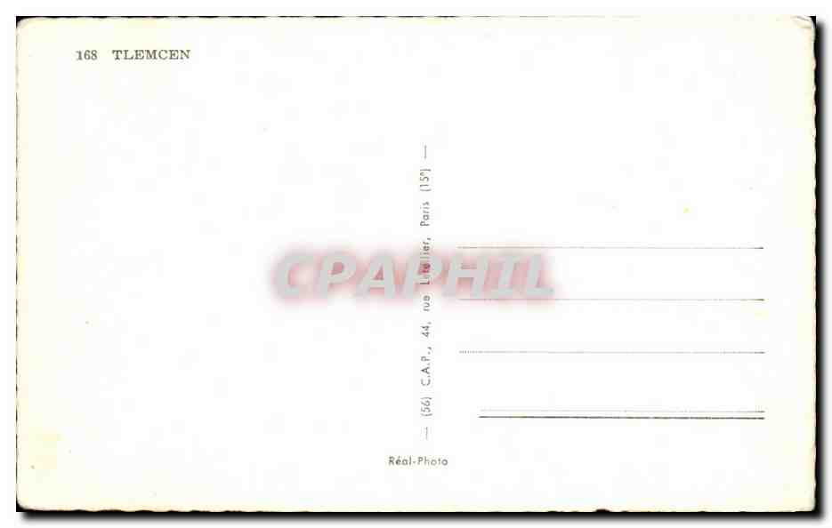 CPA Souvenir de Tlemcen — Verso