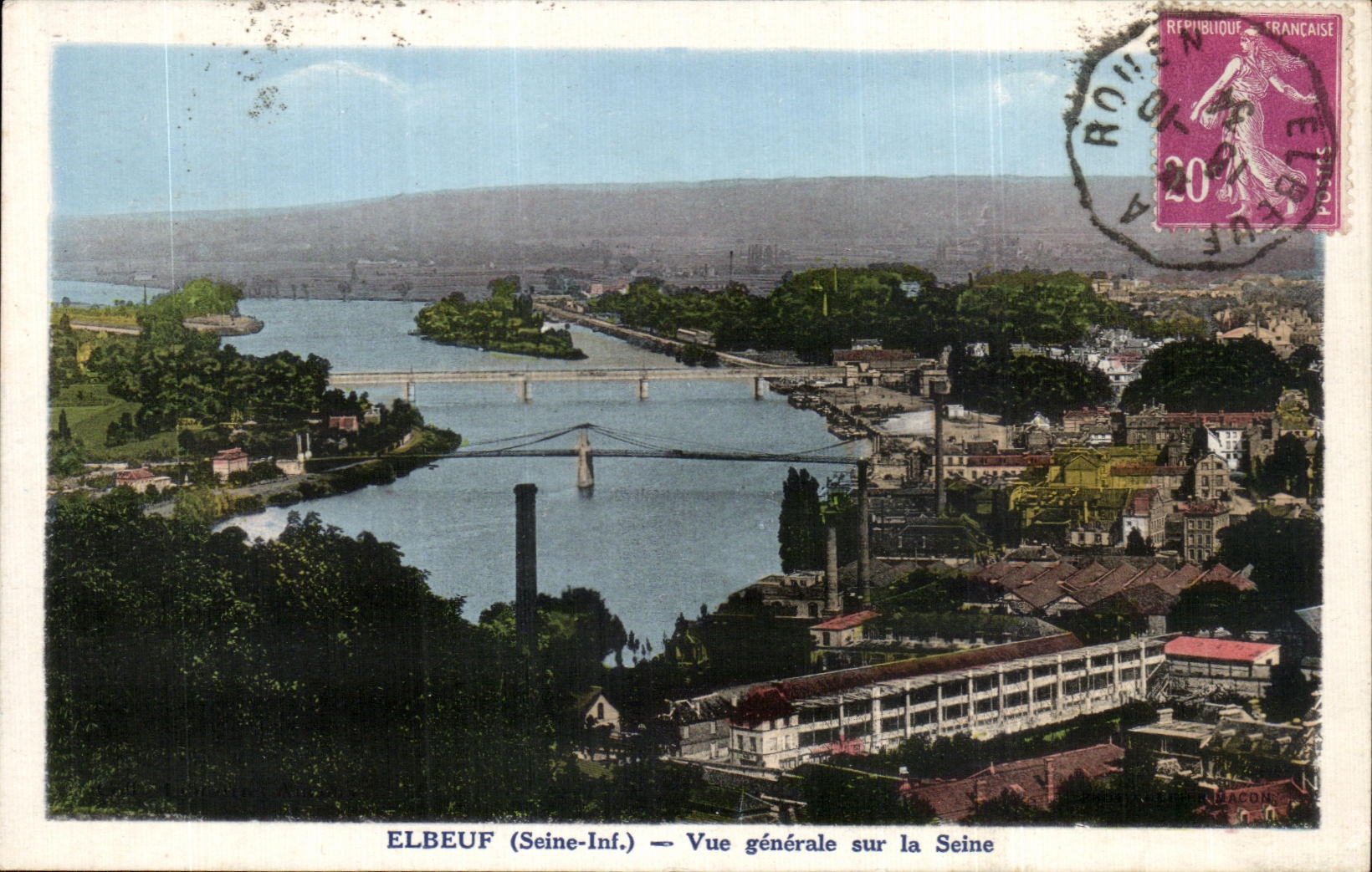 CPA Elbeuf Vue generale sur la Seine