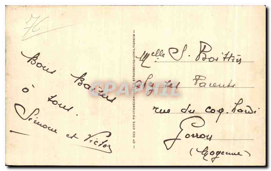 CPA Fecamp vue generale prise de la falaise d amont — Rückseite