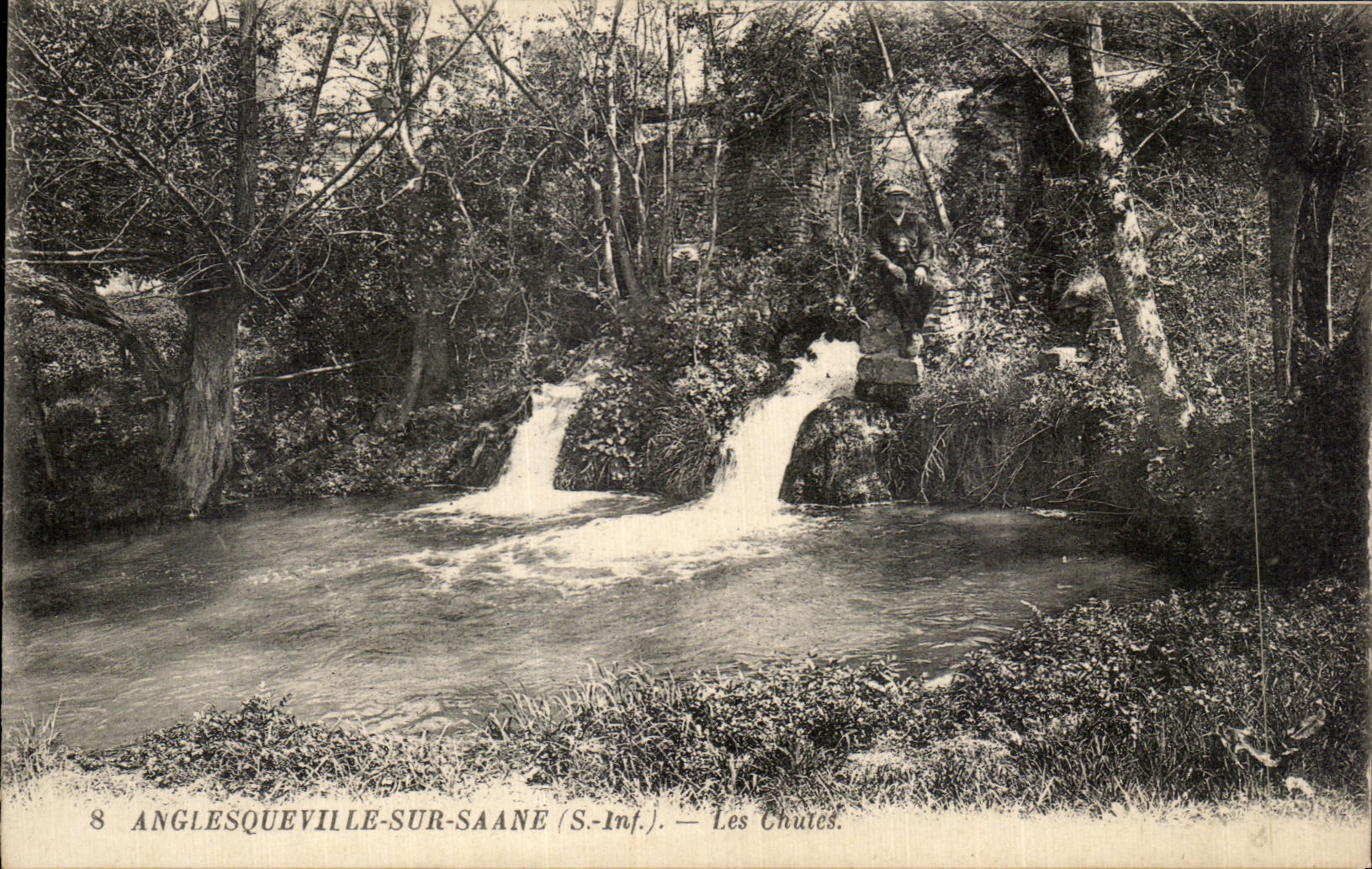 CPA Anglesqueville Sur Saane Les Chutes