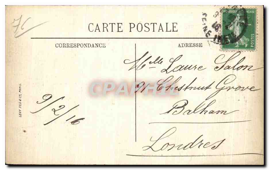CPA Le Havre La lycee de Garcons — Rückseite