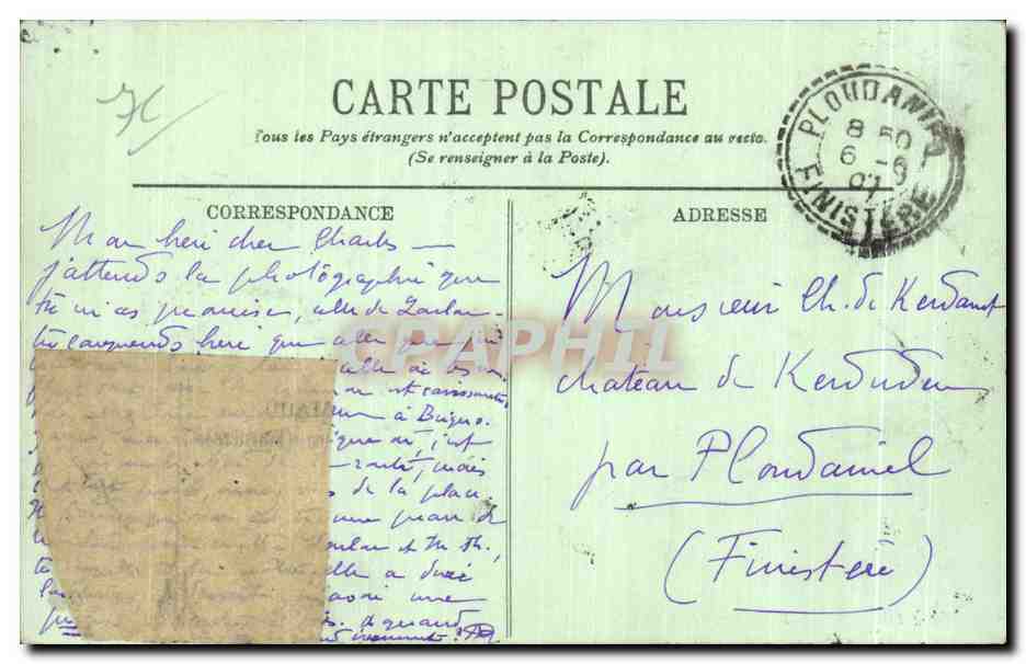 CPA Dieppe Hotel Royal — Rückseite