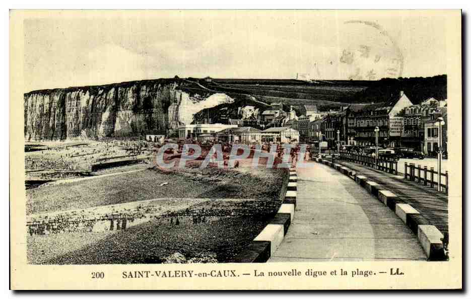 CPA Saint Valery en Caux La Nouvelle Digue et la Plage