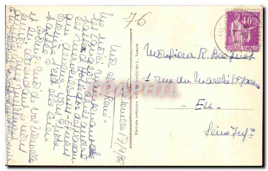CPA Saint Valery en Caux La Nouvelle Digue et la Plage — Rückseite