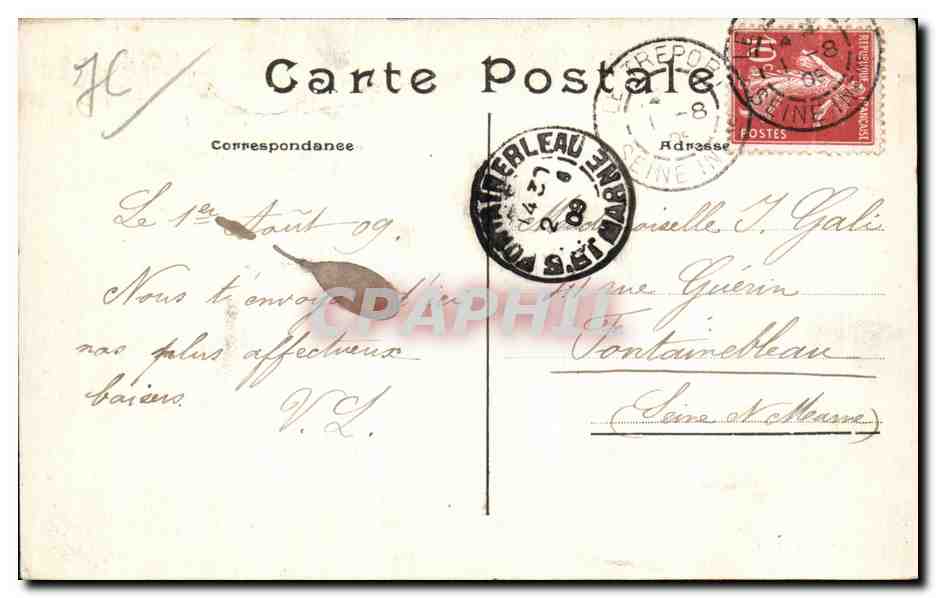 CPA Treport Le Calvaire et le Quai Francois 1er — Rückseite
