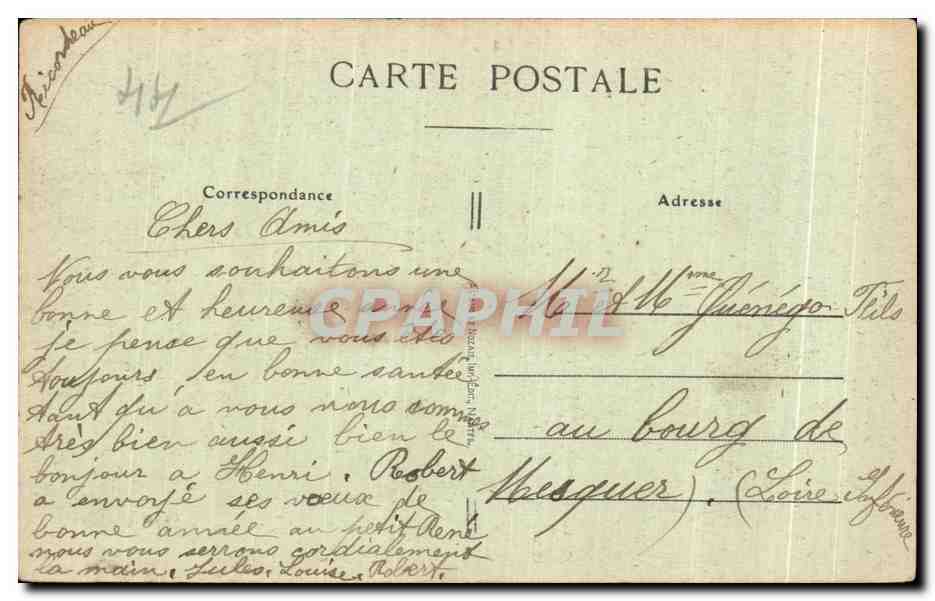 CPA Nantes Le Monument aux Morts Pour la Patrie Militaria — Verso