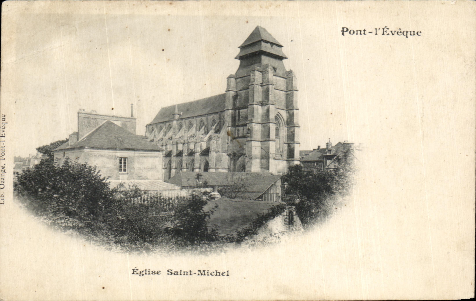 CPA Pont L Eveque Eglise Saint Michel Carte menu 1900 