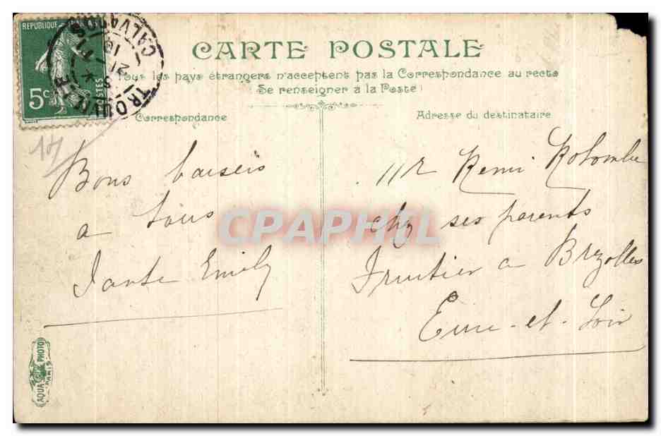 Trouville. L'Hôtel de Paris — éditeur L. F. G. n° 1613 — Verso