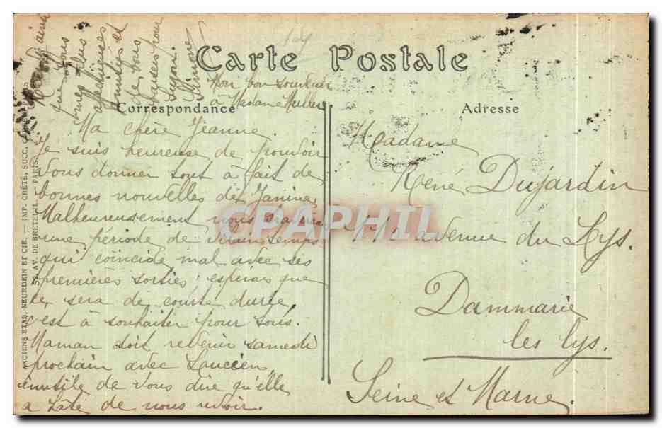 CPA Trouville Sur Mer La Jetee a maree basse — Verso