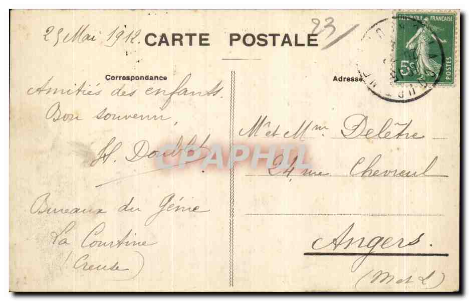 Camp de La Courtine — Vue générale — Édition non identifiée — Verso