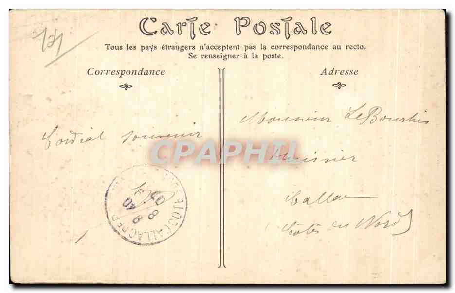 CPA Vire Les ruines du Chateau — Rückseite